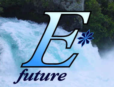 The logo and trademark of EStarFuture Corporation, also trading as E*Future, in the livery of the Torrent Series Electrolysers (TM). Copyright 2005 Nobilangelo Ceramalus and EStarFuture Corporation.